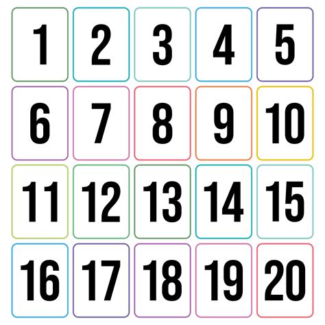 Number Flashcards 1 50 Printable Number Flash Cards Teacher Made