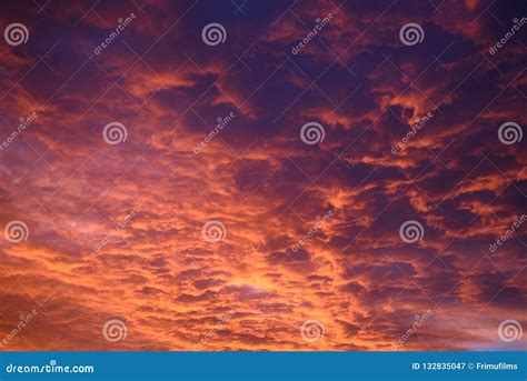 Purple Sunset Sky With Clouds Stock Image Image Of Idea Beauty