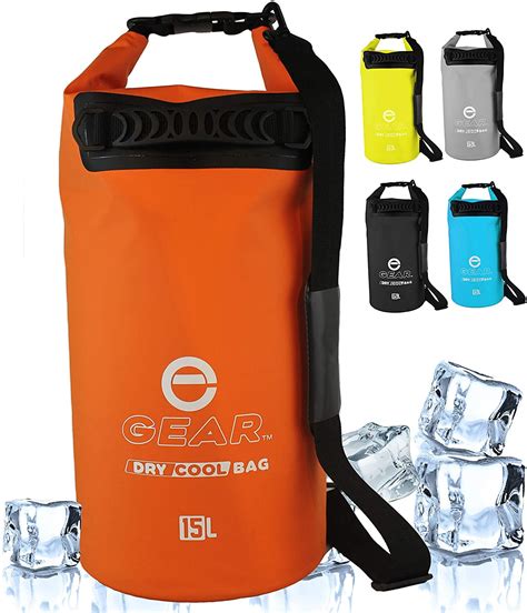 Enthusiast Gear Dry Bag Cooler Roll Top Insulated Leak Proof Collapsible Waterproof 15l