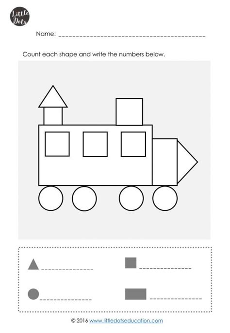 count  simple shapes worksheets worksheets