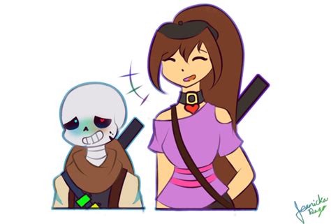 inktale sans and inktale frisk by jjaydazo frisk undertale sans x frisk