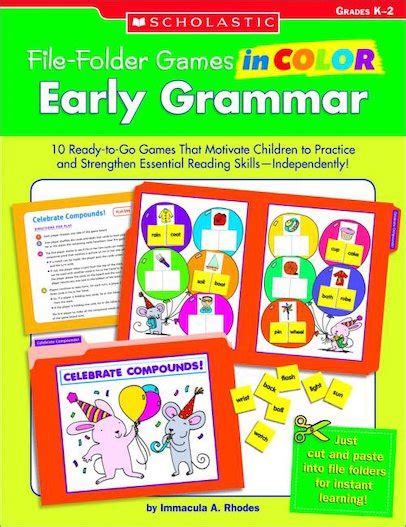File Folder Games In Color Early Grammar Scholastic Shop