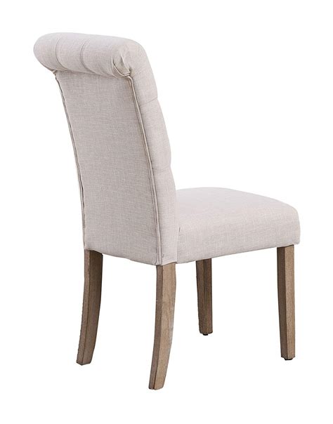 Set Of 2 High Back Tufted Parsons Upholstered Padded Dining Room Chair