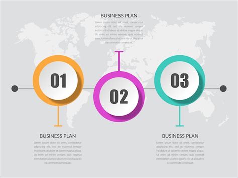 Premium Vector Three Point Infographic Element Business Strategy With