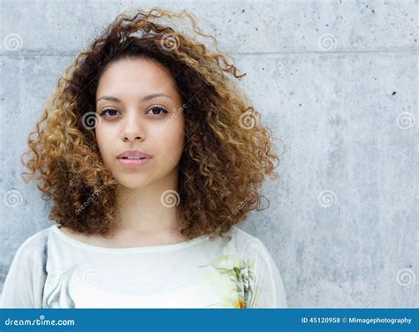 Portrait Of A Beautiful Young Mixed Race Woman Stock Photo Image Of