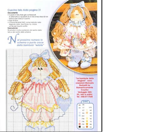 Under each image there is a link to the page of the blogger who has designed the free tutorial where you can download the pattern. A doll cross stitch pattern - free cross stitch patterns ...