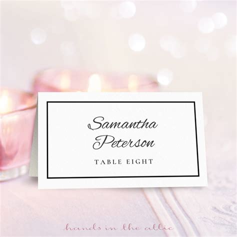 5 Free Wedding Place Card Templates