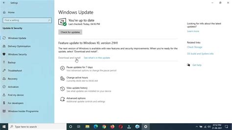 Windows 10 Version 21h1 Feature Update Youtube