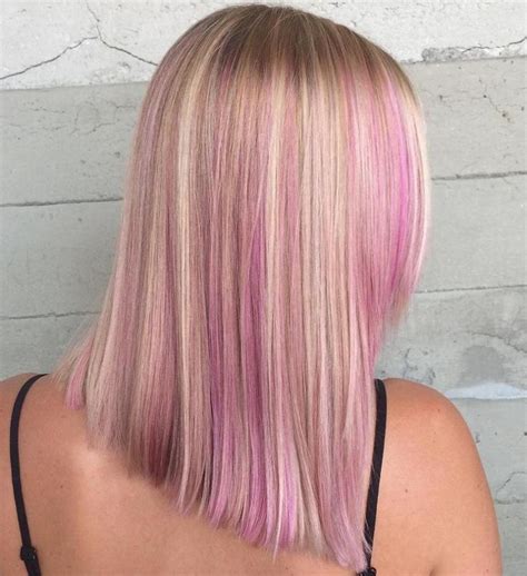 Best Pink Highlights Ideas For The Right Hairstyles Pink Blonde Hair Blonde Hair