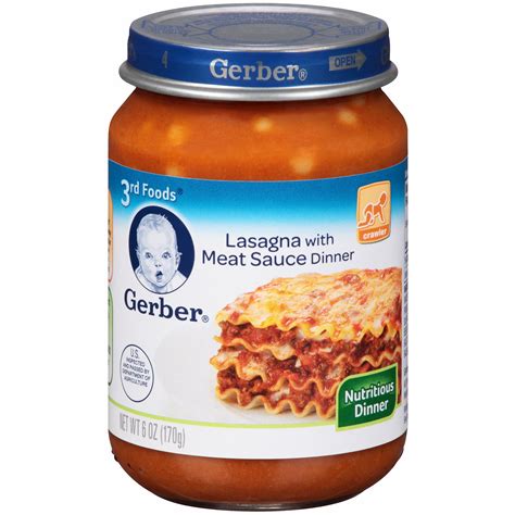 This piece is about gerber's baby food: Gerber 3rd Foods Lasagna with Meat Sauce Dinner - Shop ...