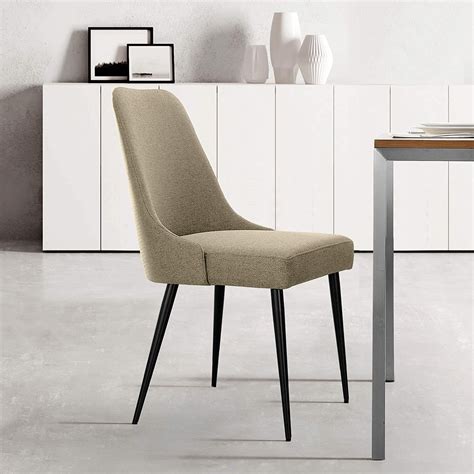 Modern Beige Upholstered Dining Chairs Versatile Furniture For