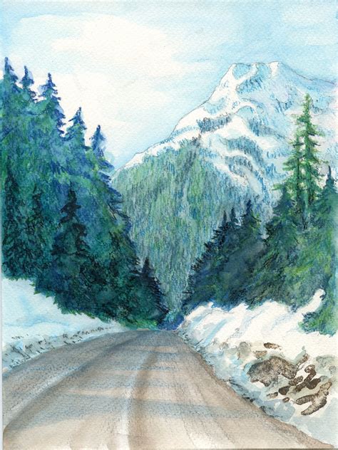Colored Pencil Drawings Of Landscapes Ink And Watercolor Pencil