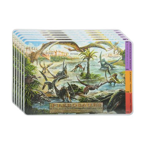 M Ruskin Company Pterosaurs Placemat Set Of 6 Toys And Games