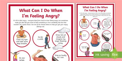 What Can I Do When Im Feeling Angry Poster Teacher Made