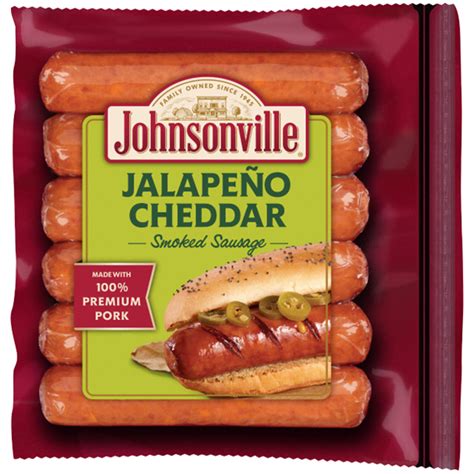 Johnsonville Smoked Sausage Jalapeño And Cheddar Bratwurst 14 Oz