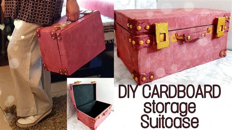 Diycrafts Cardboardcrafts How To Make A Beautiful Storage Suitcase