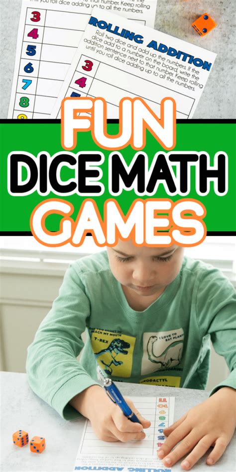 Free Printable Math Dice Games Play Party Plan