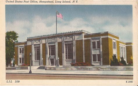 Vintage Postcard Hempstead New York United State Post Office