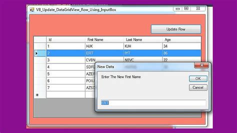 Vb Net How To Update Selected Datagridview Row Using Inputbox In Vb