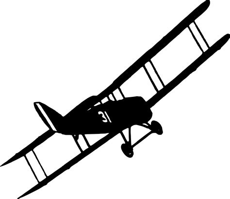 Clipart Biplane Flying