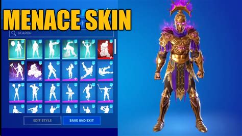 New Menace Skin Showcase With New Fortnite Dances And New Emotes