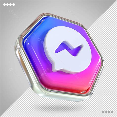 Elemento 3D Messenger Para Composição PSD download Designi