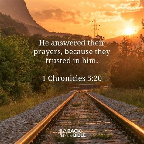 He Answered Their Prayers Because They Trusted In Him 1