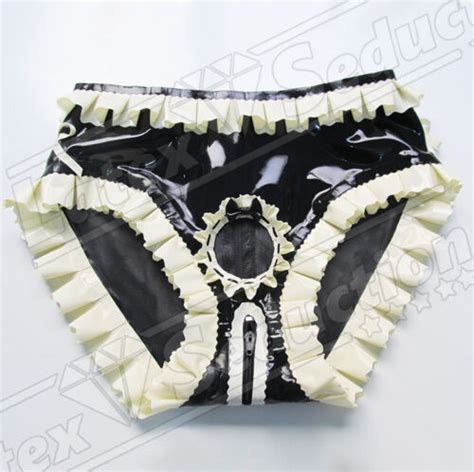 maid sissy latex briefs rubber gummi tv cd transvestite knickers gummihose pants ebay