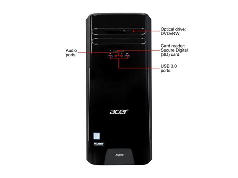 Acer Desktop Pc Aspire Tc 780 Ur17 Intel Core I5 7th Gen 7400 300ghz