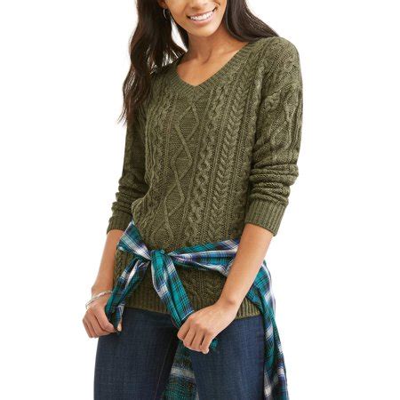 The faded glory line for newborns and young babies includes many of the typical components of a layette set, such as bodysuits, socks, booties the brand also makes plenty of intermediate outerwear options like sweaters, hoodies, and cardigans. Faded Glory - Women's Cable Knit V-Neck Tunic Sweater ...
