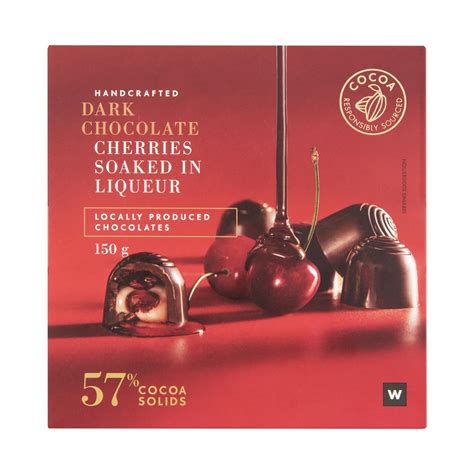 Dark Chocolate Liqueur Soaked Cherries 150 G Za