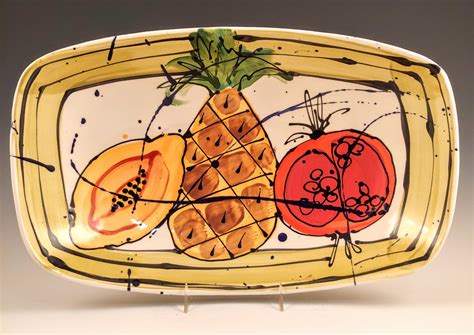 Tropical Fruit Bowl Donna Toohey Pottery Myamericancrafts My