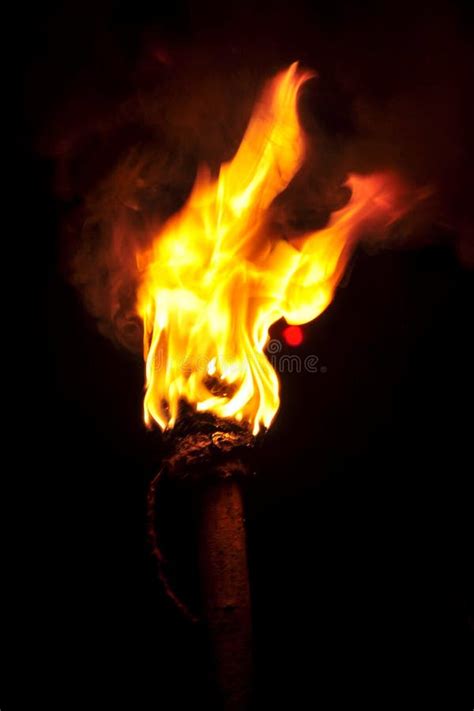 Flaming Torch Stock Image Image Of Black Dark Smoke 34541449