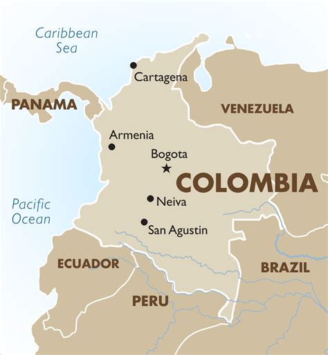 Colombia On The World Map Colombia On The South Ameri