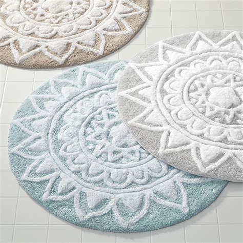 Pandora Round Cotton Bath Rug | Round bathroom rugs, Large bathroom
