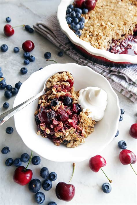 Quick Cherry Blueberry Oat Crisp Yay For Food