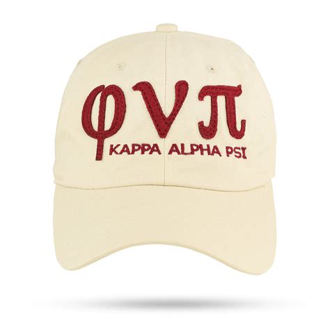 Kappa Alpha Psi Phi Nu Pi Adjustable Dad Cap Krimson Or Cream Nupemall