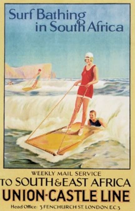Vintage Surfboard Collector Uk Travel Posters 1920s 60s