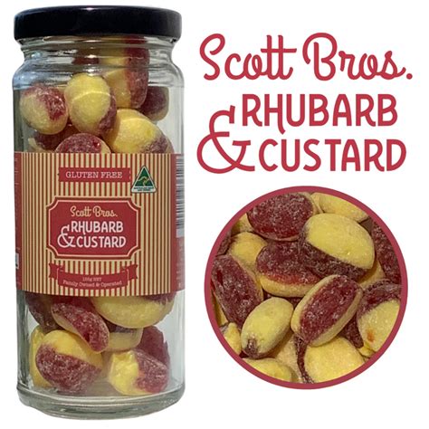 Scott Bros Rhubarb Custard 155g Toms Confectionery Warehouse
