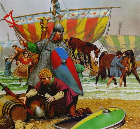 Normans Landing In Britain October 1066 Medieval History Military