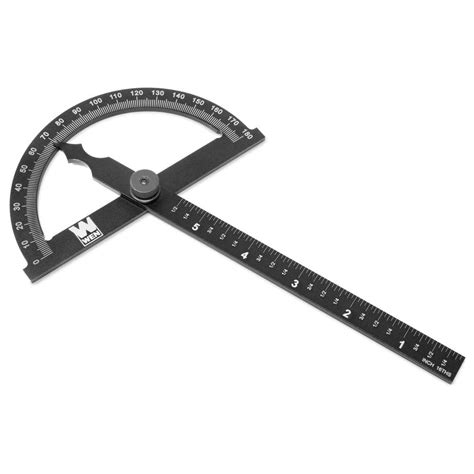 Wen Adjustable Aluminum Protractor And Angle Gauge With Laser Etched