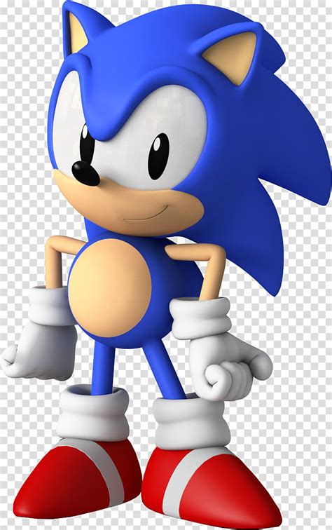 Classic Sonic Standing Supersonic Illustration Transparent Background