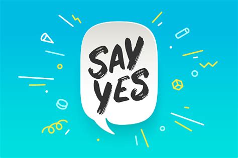 Say Yes Banner Speech Bubble Stock Illustration Download Image Now