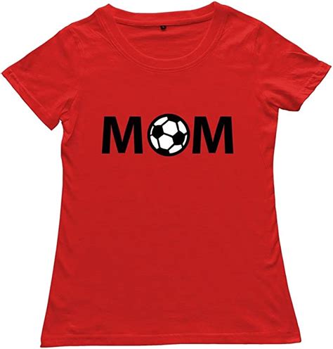 Female Soccer Mom Custom 100 Cotton Red Tee Shirts By