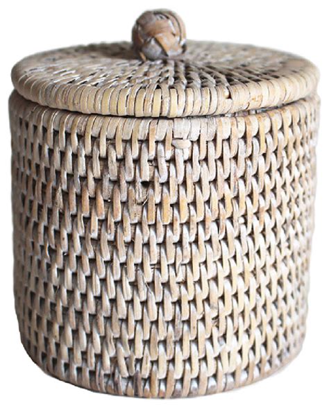 Top picks related reviews newsletter. White Rattan Small Bathroom Containers Set of 2 - Beach ...