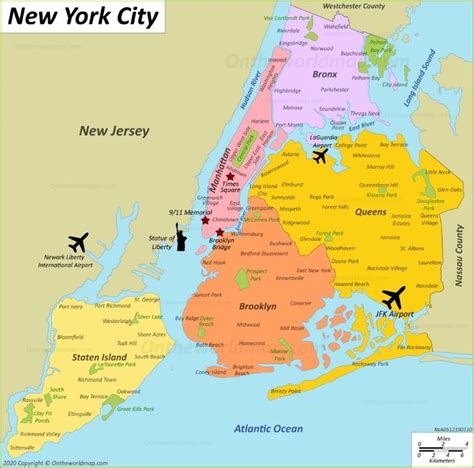 Map Of New York City New York City Map Map Of New York Manhattan Map
