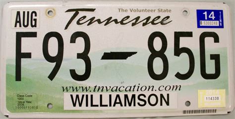 Printable Temporary License Plate Tennessee