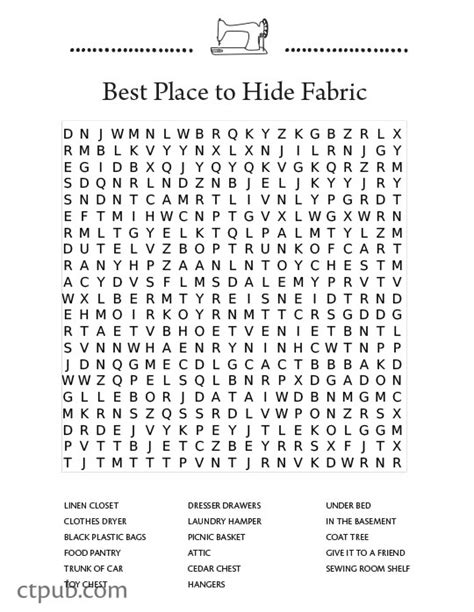 Tuesday Fun Free Word Search Puzzle For Quilters Candt