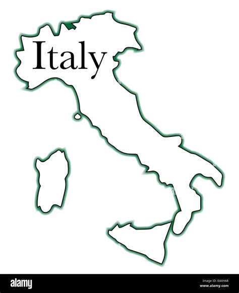 Italy Map Drawing Cut Out Stock Images And Pictures Alamy