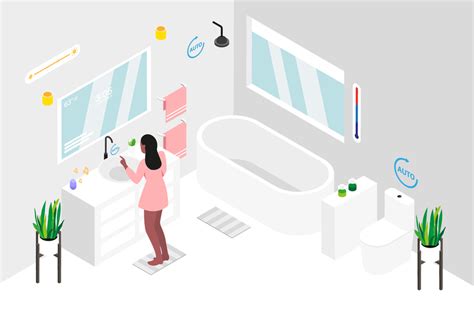 Smart Home Bathroom Isometric Illustration By Angelbi88 On Envato Elements